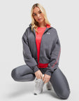 Double Wordmark Cropped Hoodie
