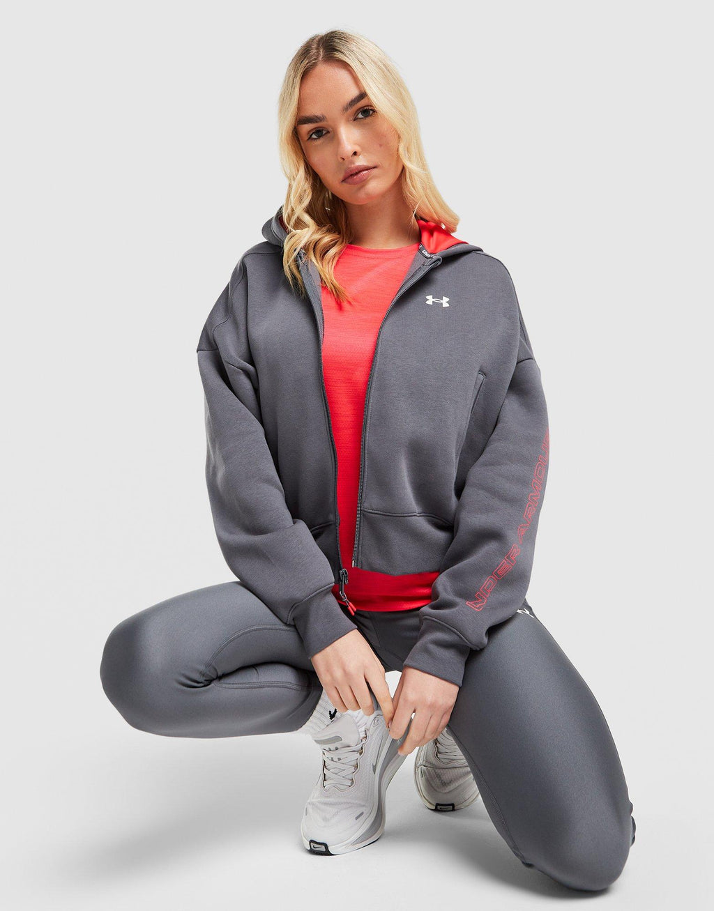 Double Wordmark Cropped Hoodie
