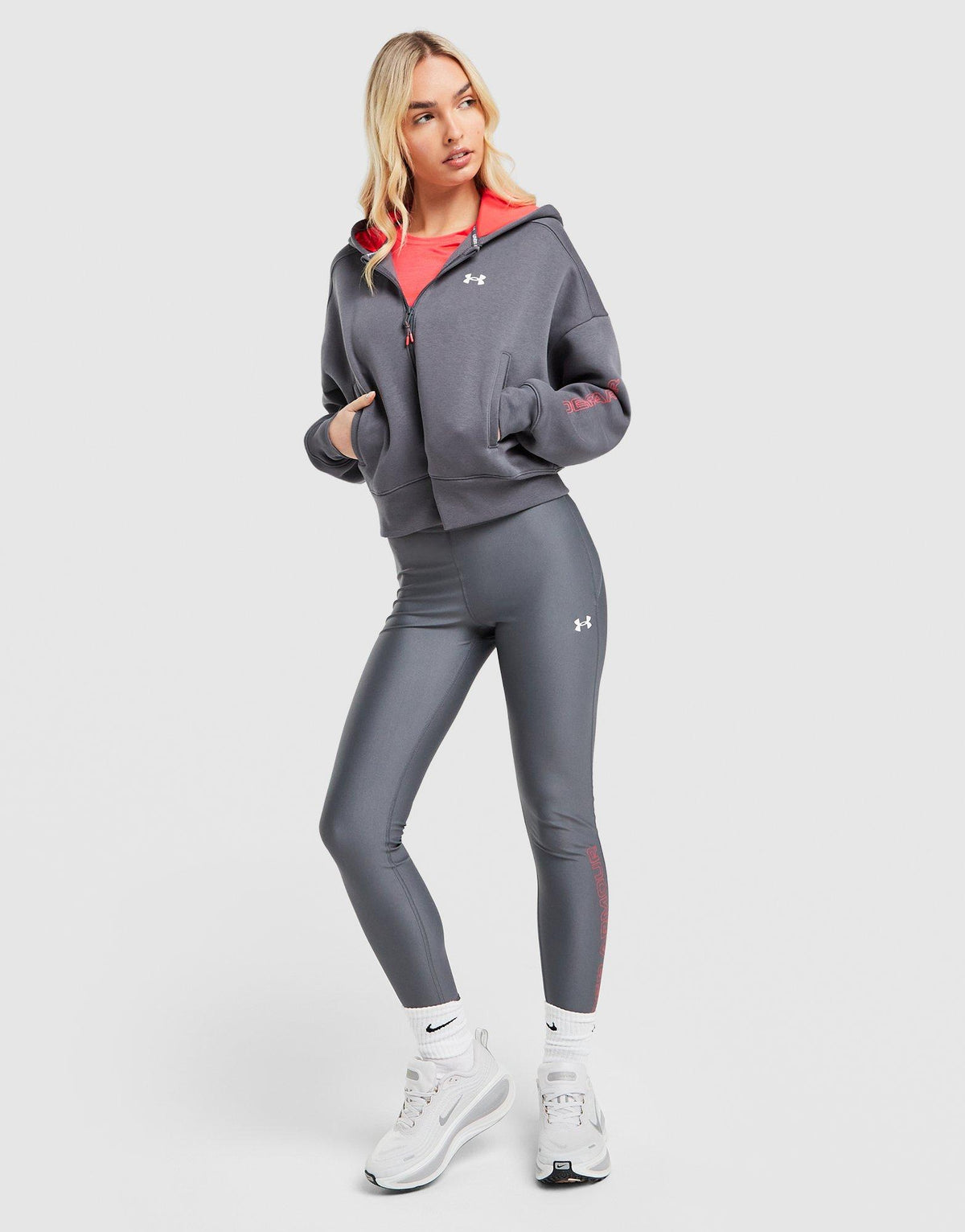 Double Wordmark Cropped Hoodie