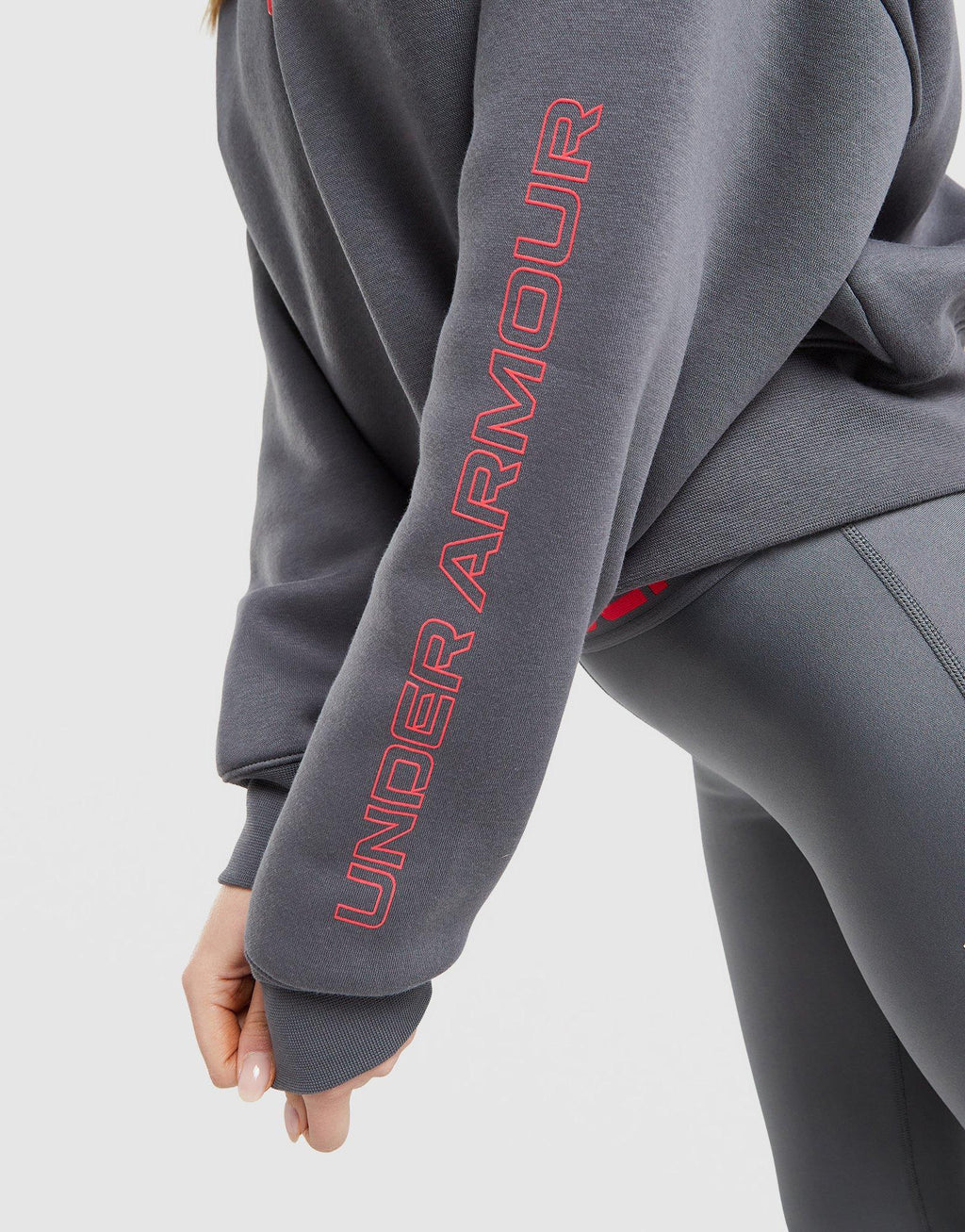 Double Wordmark Cropped Hoodie