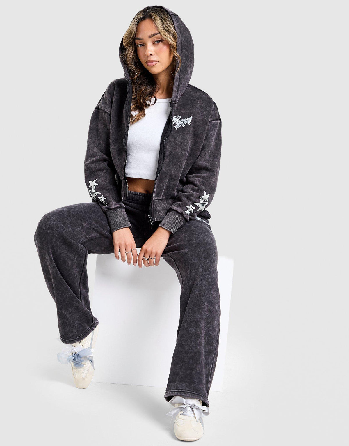 Hoops Crop Full Zip Hoodie