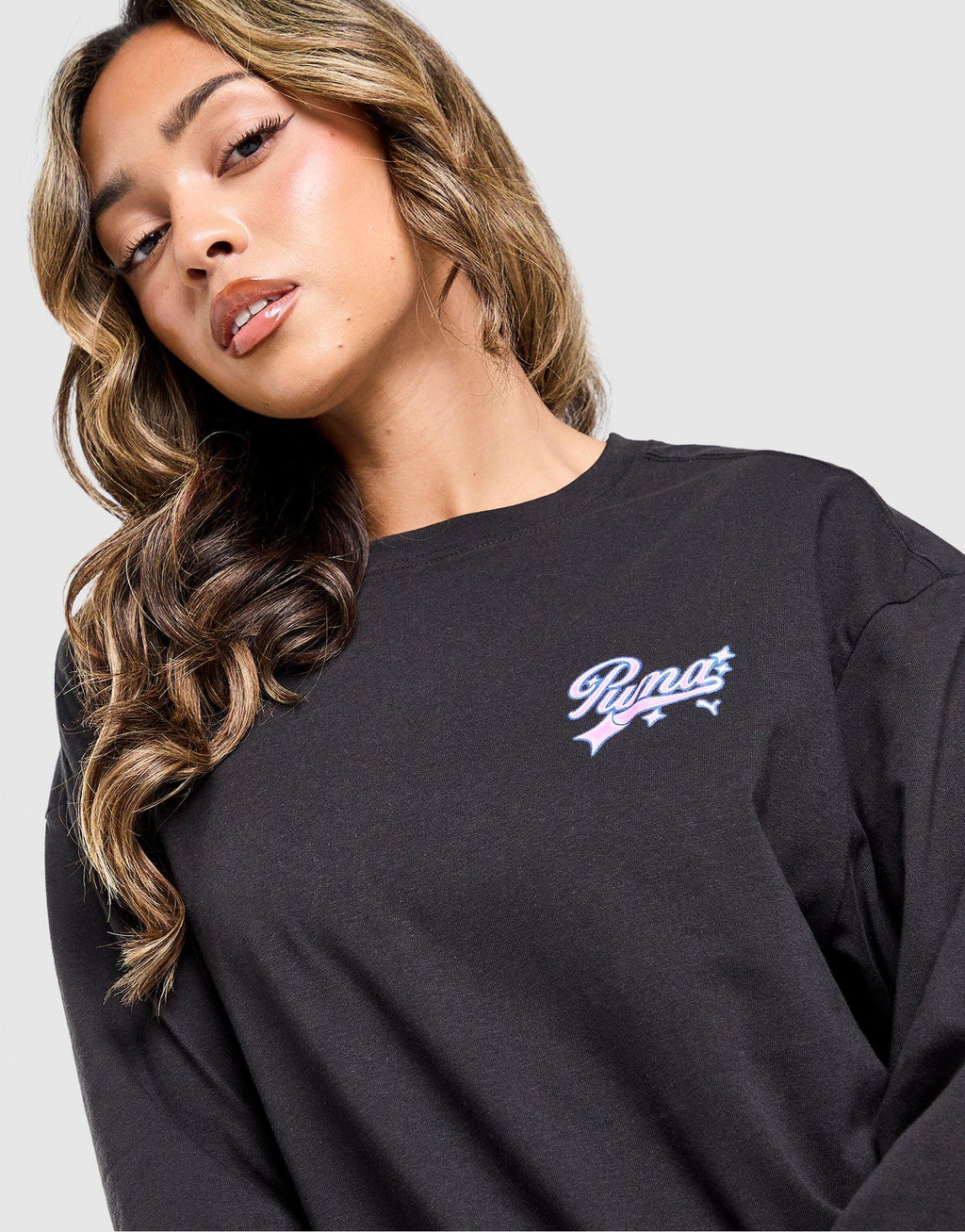 Hoops Cherry Graphic Long Sleeve T-Shirt