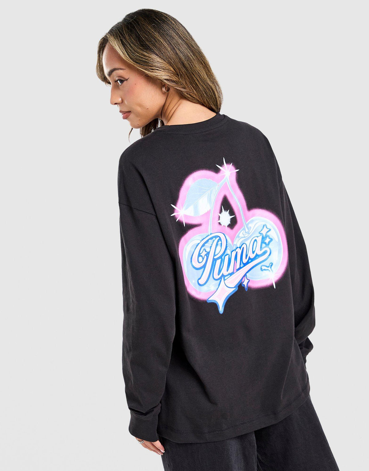 Hoops Cherry Graphic Long Sleeve T-Shirt