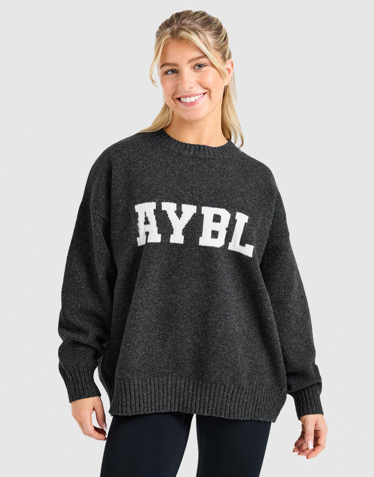 Varsity Knitted Crew Sweatshirt
