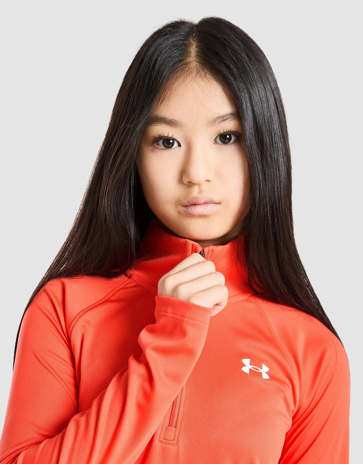 Girls' Tech Wordmark 1/2 Zip Top Junior