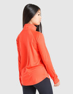 Girls' Tech Wordmark 1/2 Zip Top Junior