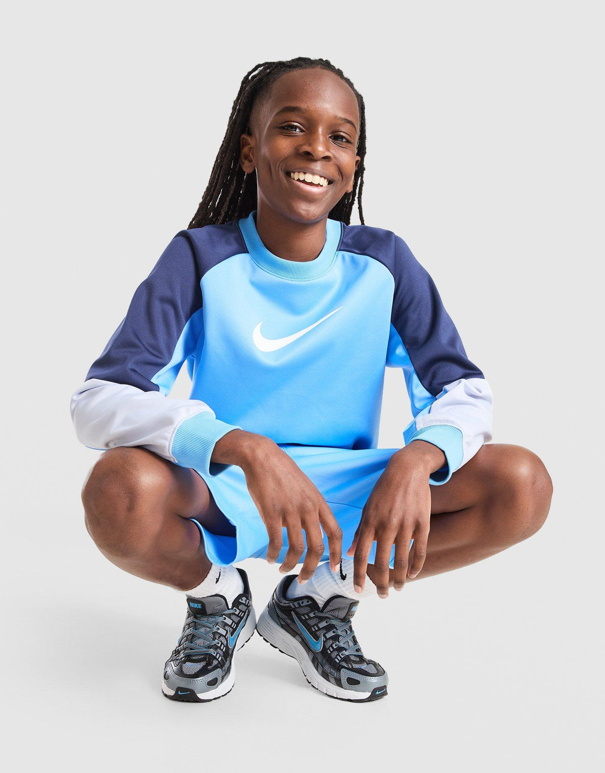 Poly Crew Sweatshirt/Shorts Set Junior