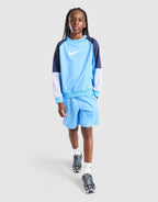 Poly Crew Sweatshirt/Shorts Set Junior