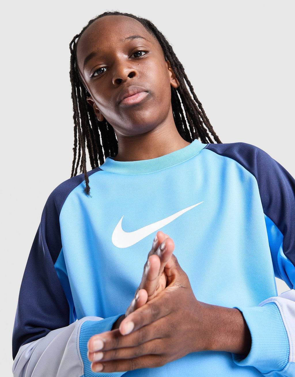 Poly Crew Sweatshirt/Shorts Set Junior
