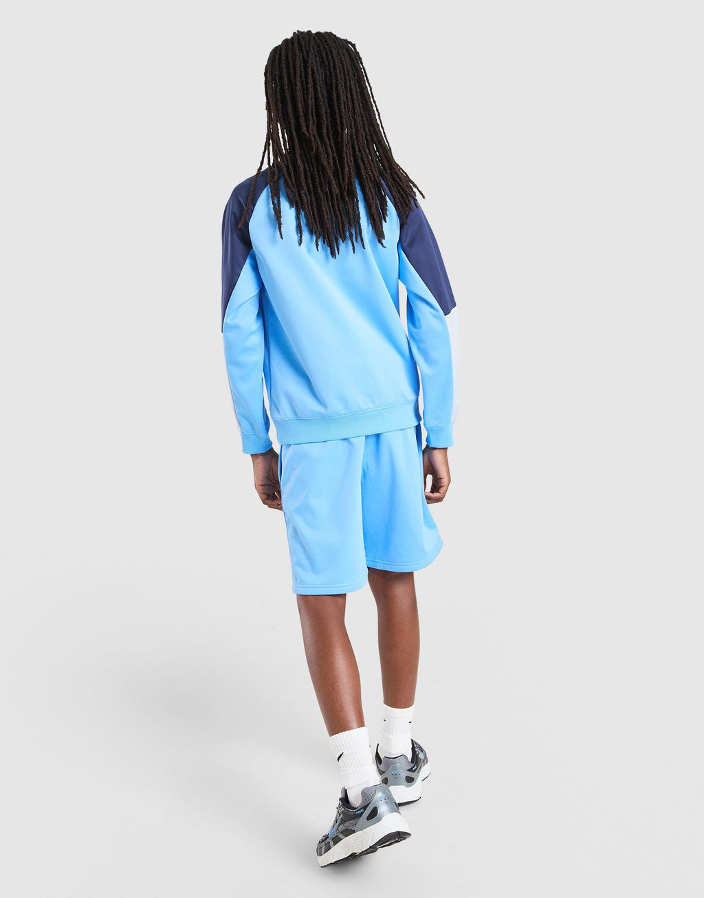 Poly Crew Sweatshirt/Shorts Set Junior