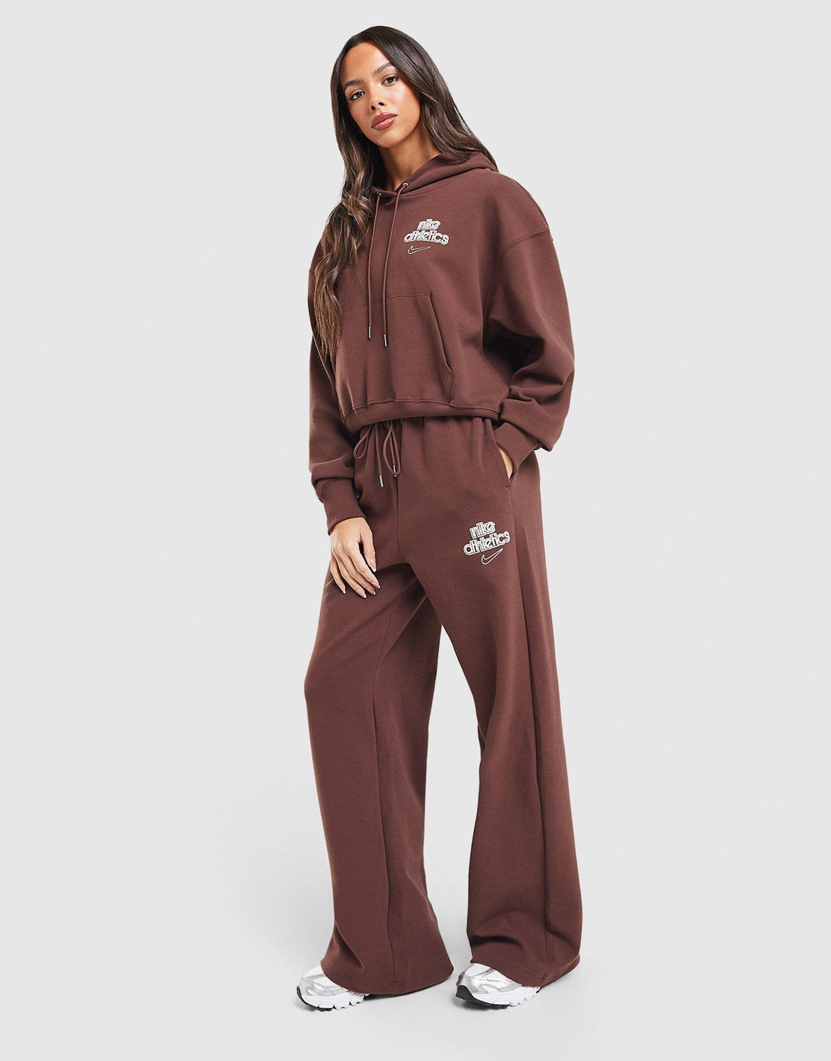 Graphic Swoosh Wide Leg Joggers