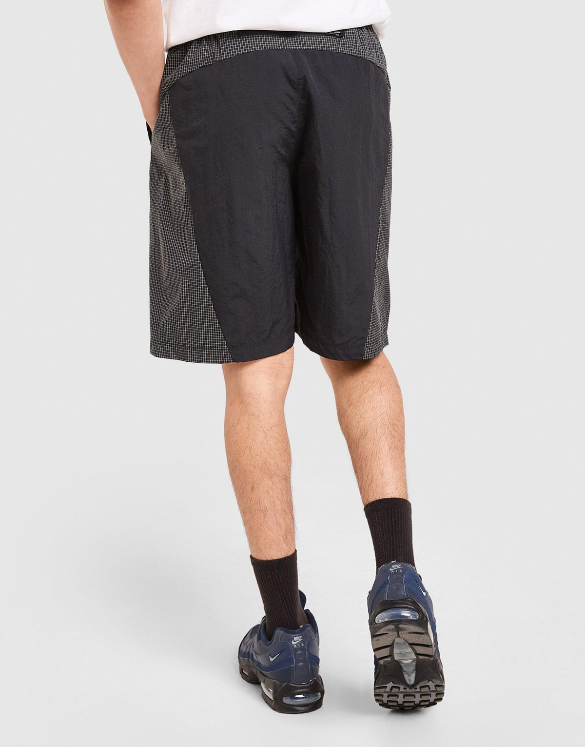 Grid Reflective Belt Shorts