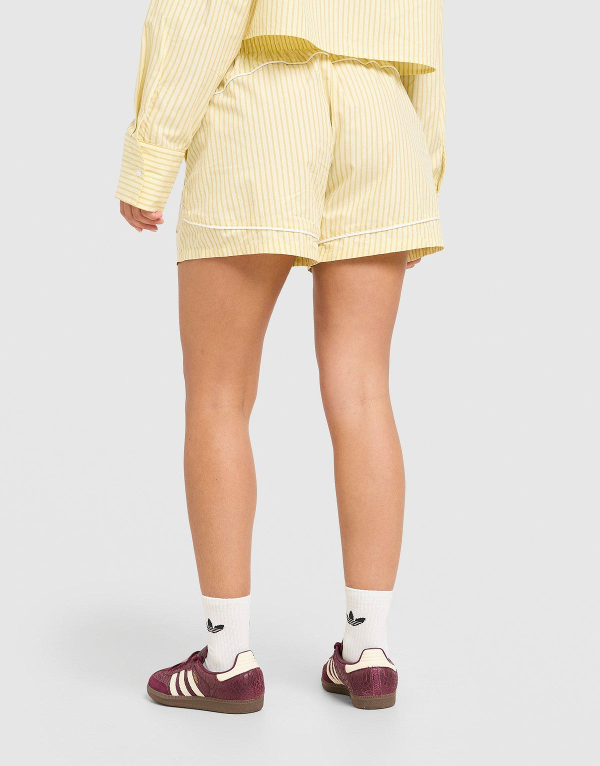 Striped Poplin Shorts