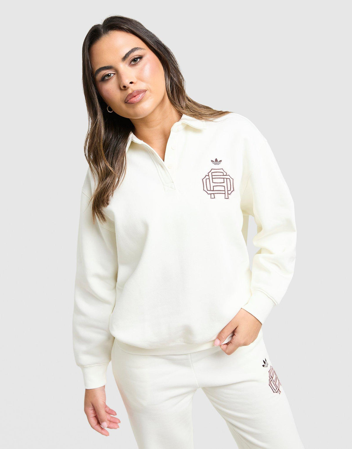 Emblem Collar Sweatshirt