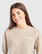 Girls' Ava Knit Crew Sweatshirt Junior's