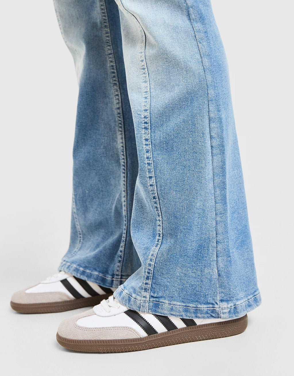 Cross Lace Up Denim Jeans