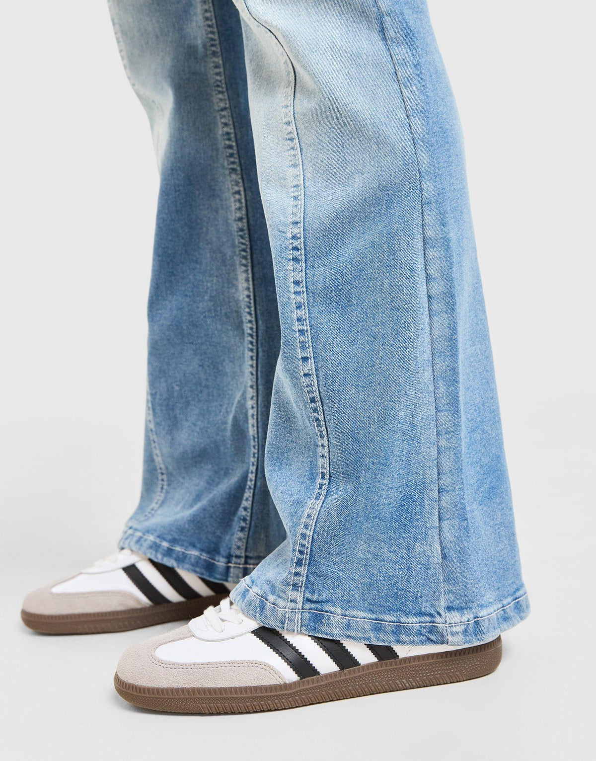 Cross Lace Up Denim Jeans