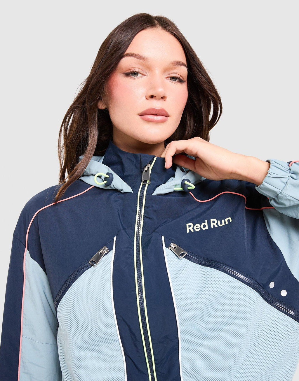 Azure Nylon Track Top