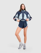 Azure Nylon Track Top