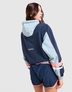 Azure Nylon Track Top