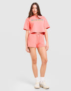Azure Boxy Cropped T-Shirt