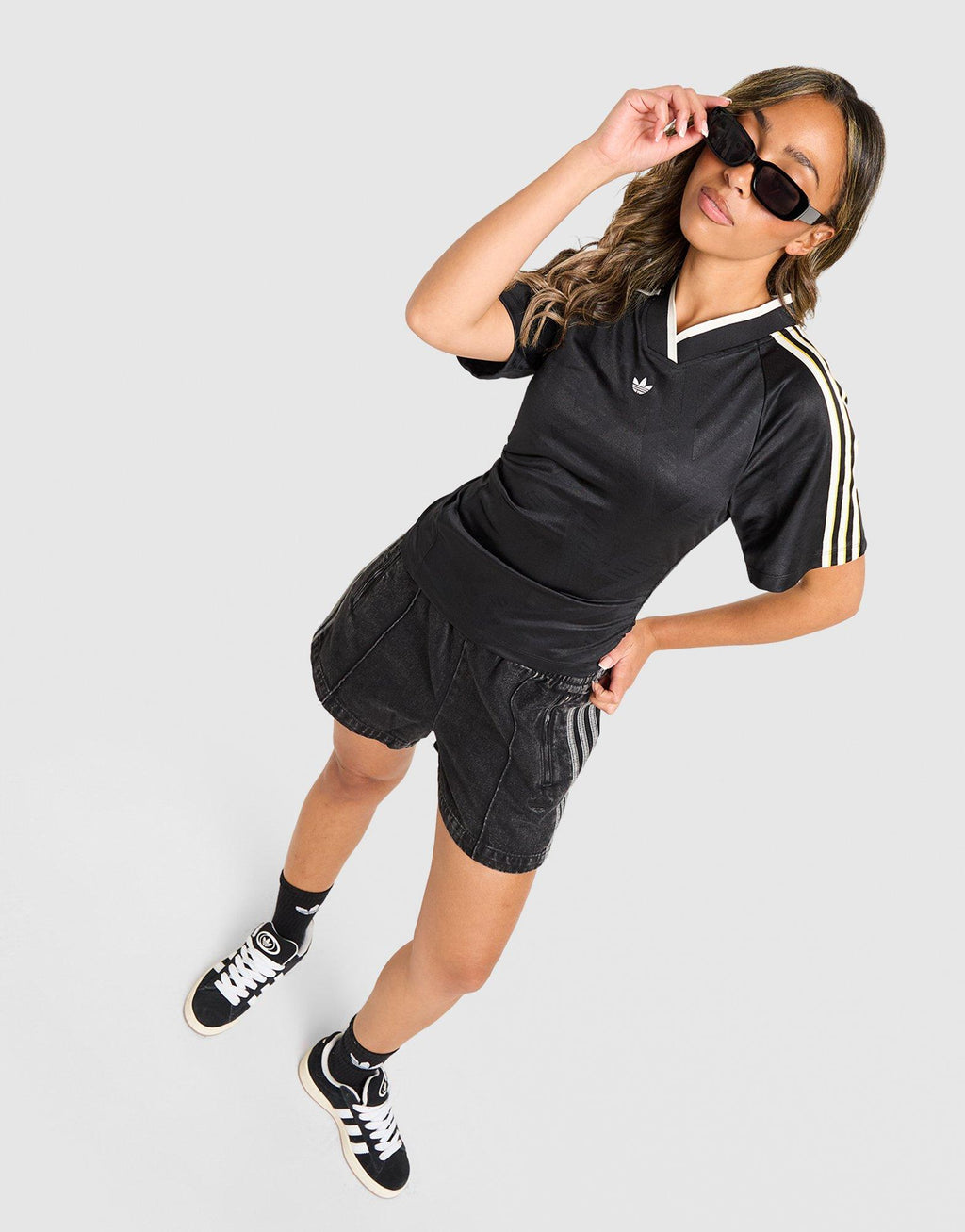 3-Stripes Rouched Football T-Shirt