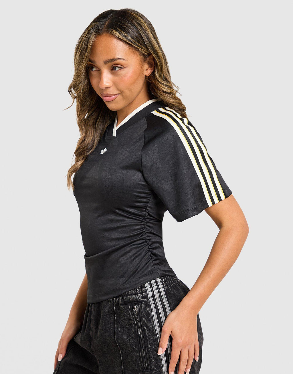 3-Stripes Rouched Football T-Shirt