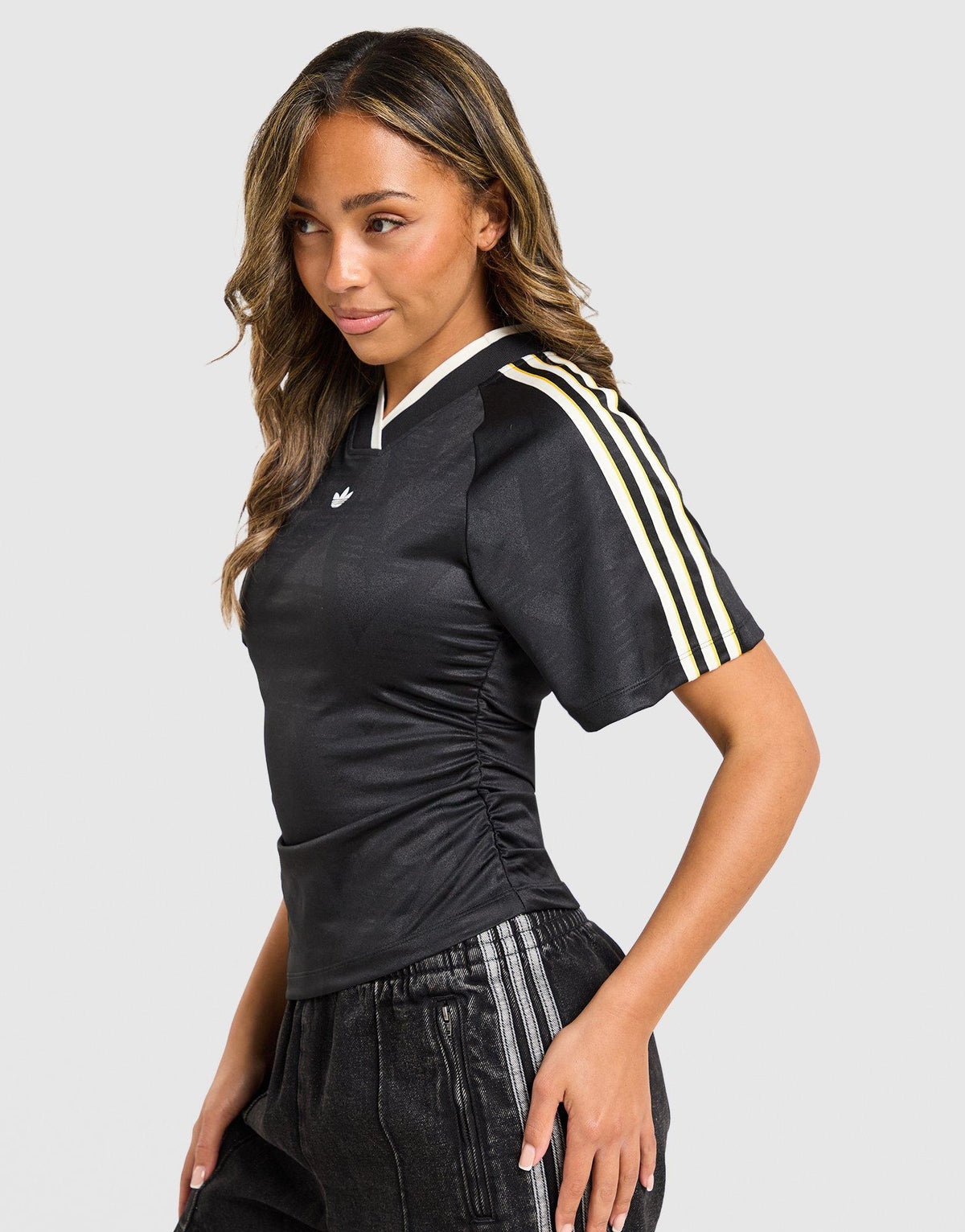 3-Stripes Rouched Football T-Shirt