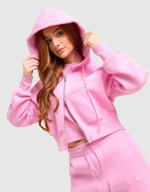 Full-Zip Crop Hoodie