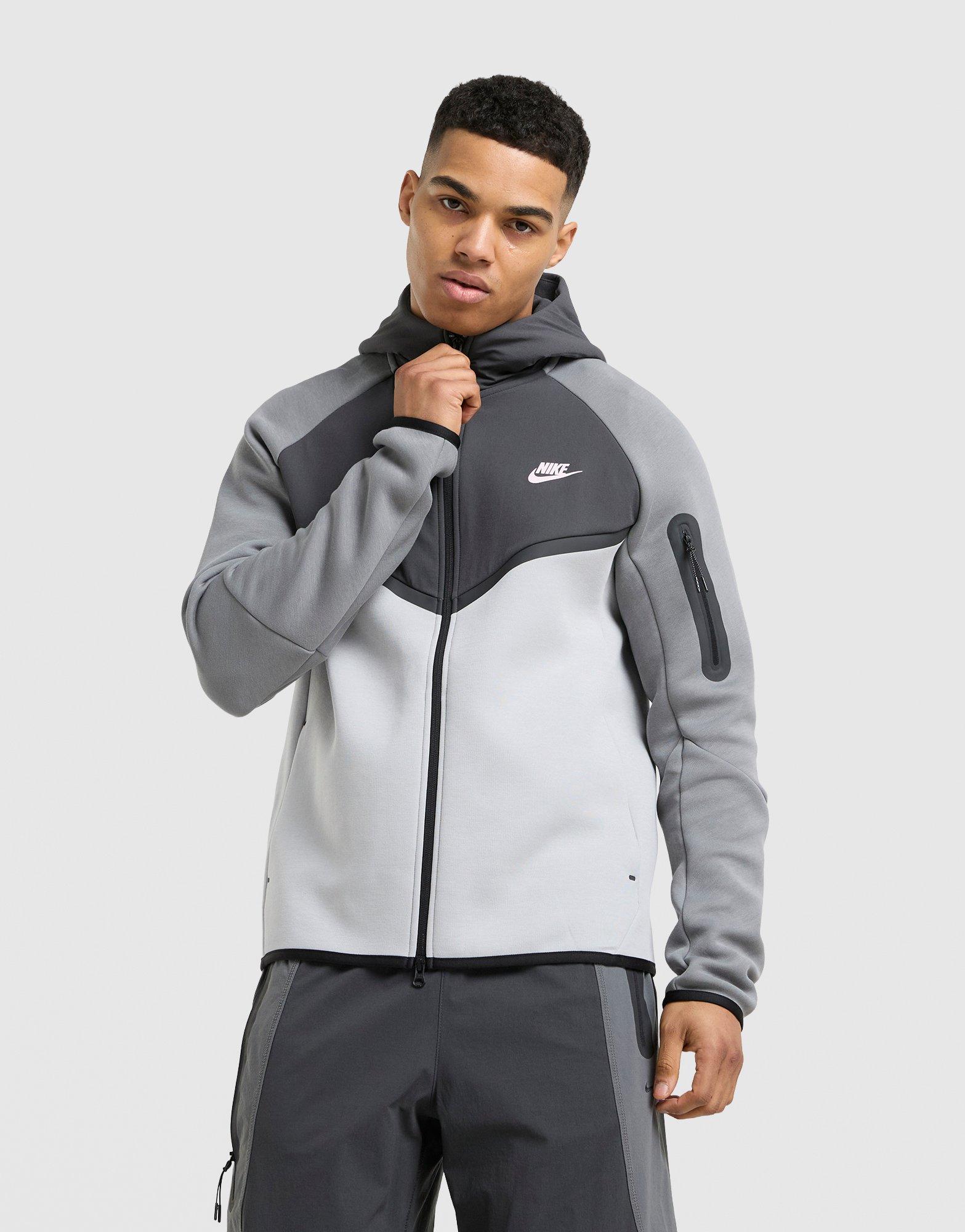 Grey Nike Tech Fleece Full-Zip Hoodie - JD Sports Australia