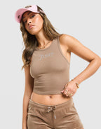 Rib Diamante Tank Top