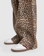 Girls' Leopard Denim Jeans Junior
