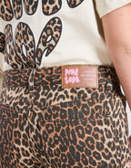 Girls' Leopard Denim Jeans Junior