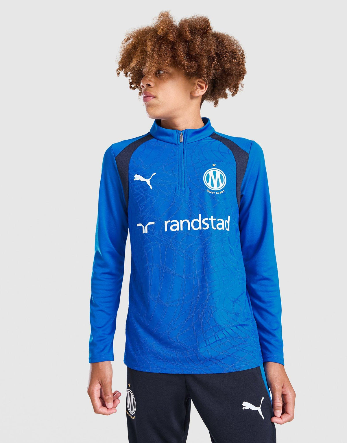 Olympique Marseille 1/4 Zip Training Top Junior