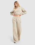 Wordmark 1/4 Zip Cropped Sweatshirt