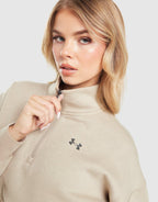 Wordmark 1/4 Zip Cropped Sweatshirt