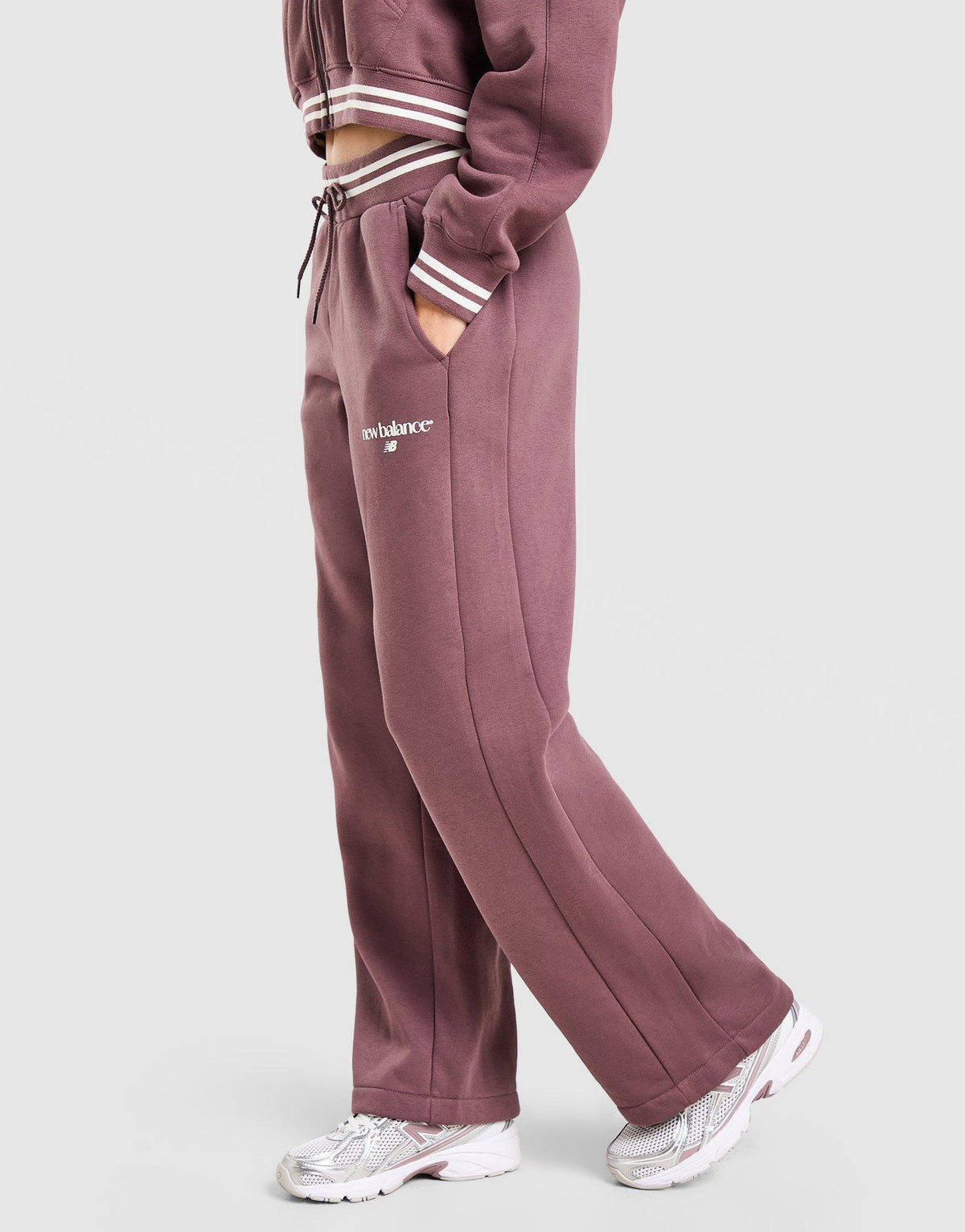 Ribbed Wide Leg Joggers