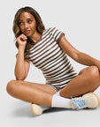 Striped Ribbed T-Shirt
