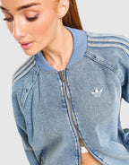 Denim Oversized Track Top