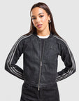 Denim Slim Track Top