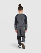 Linear Colour Block Crew Tracksuit Children