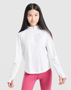 Girls' Long Sleeve 1/2 Zip Top Junior