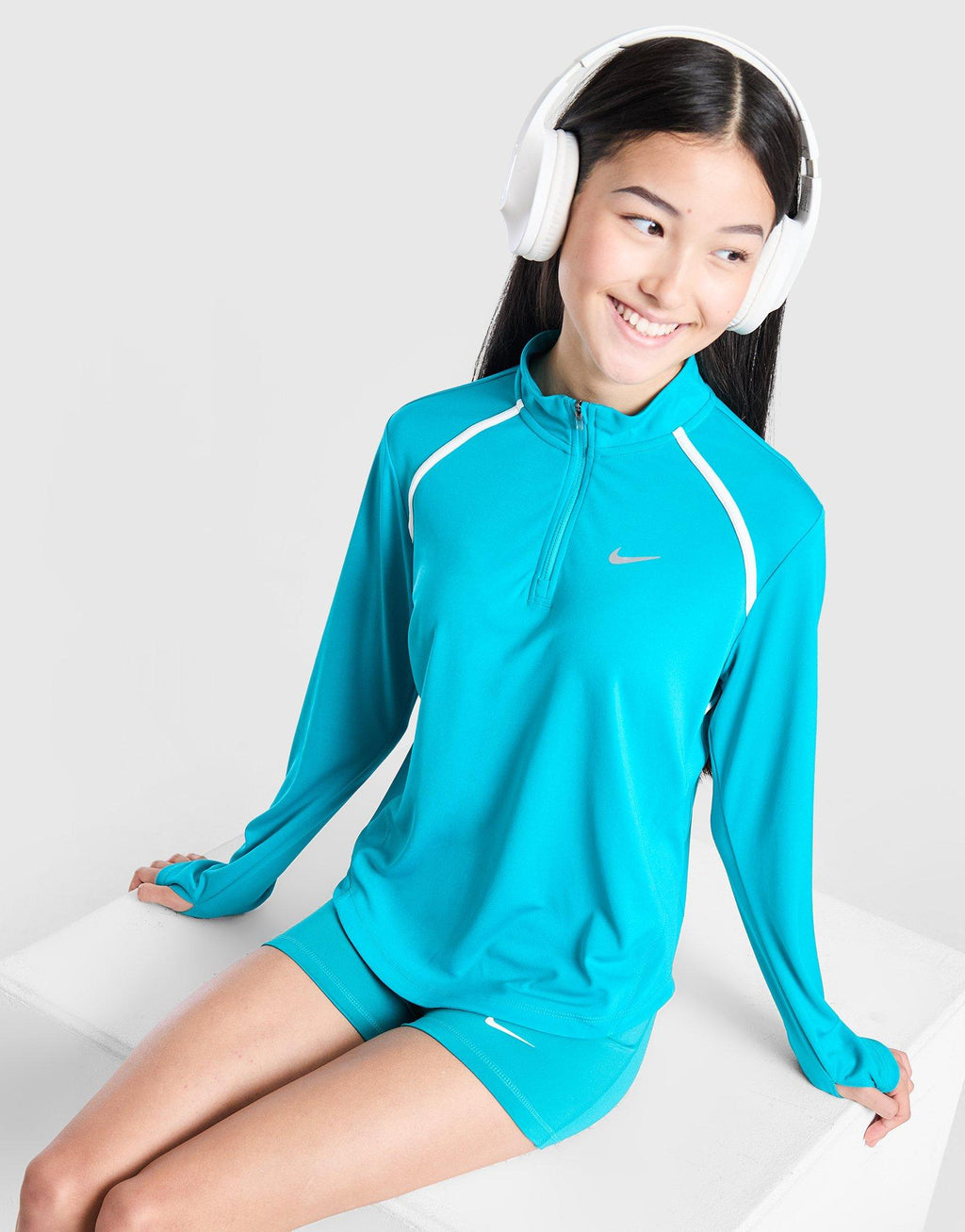 Girls' Long Sleeve 1/2 Zip Top Junior