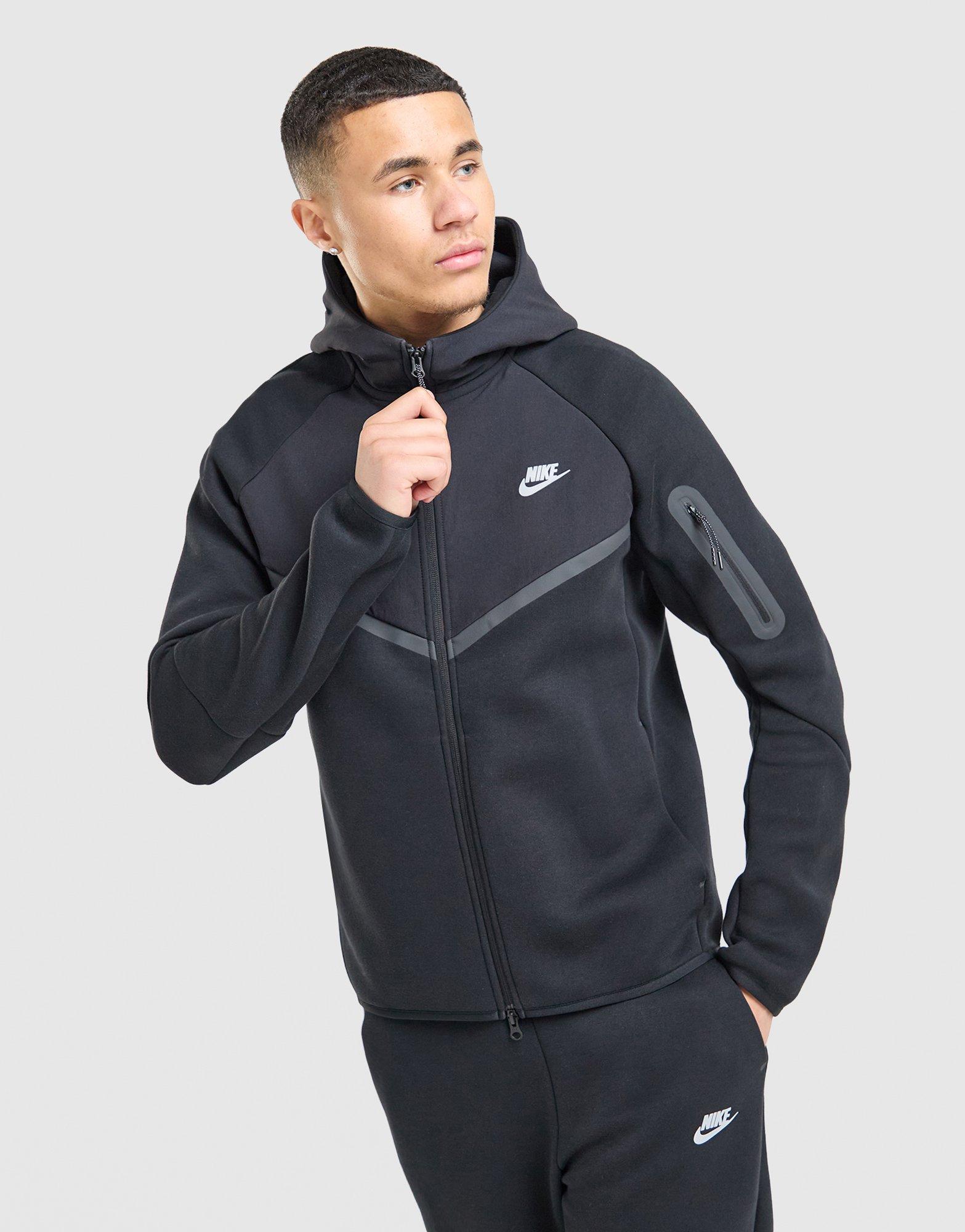 Black Nike Tech Mix Full Zip Hoodie - JD Sports Australia