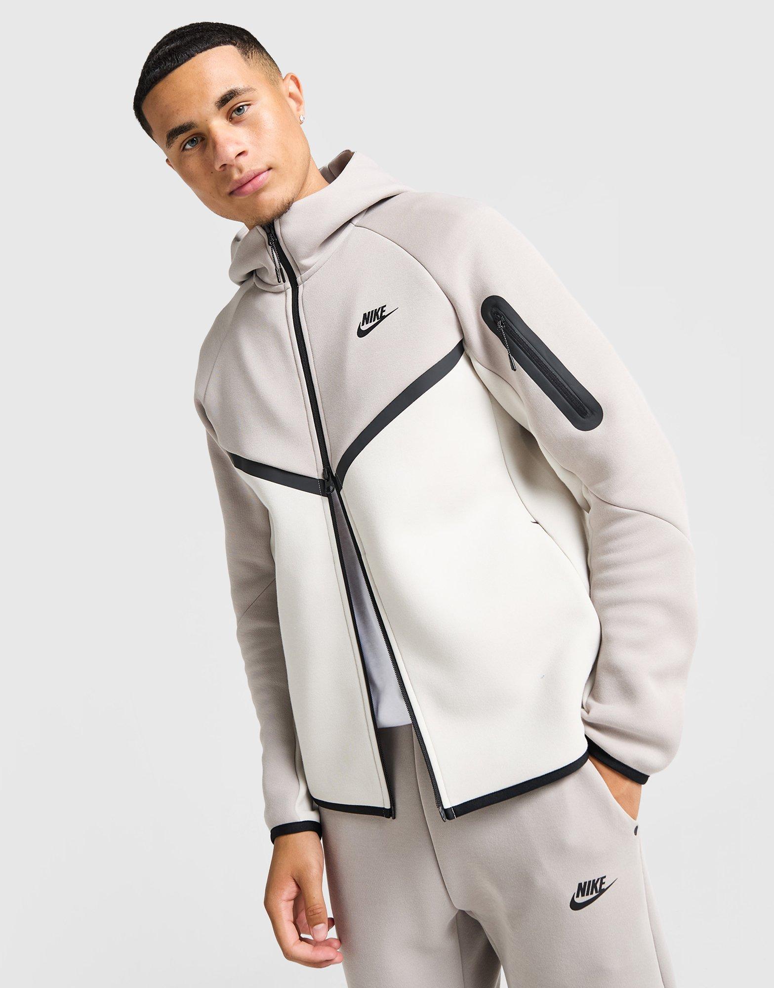 Grey Nike Tech Fleece Full Zip Hoodie - JD Sports Australia