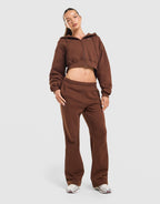 Studio Fleece Cropped Full Zip Hoodie