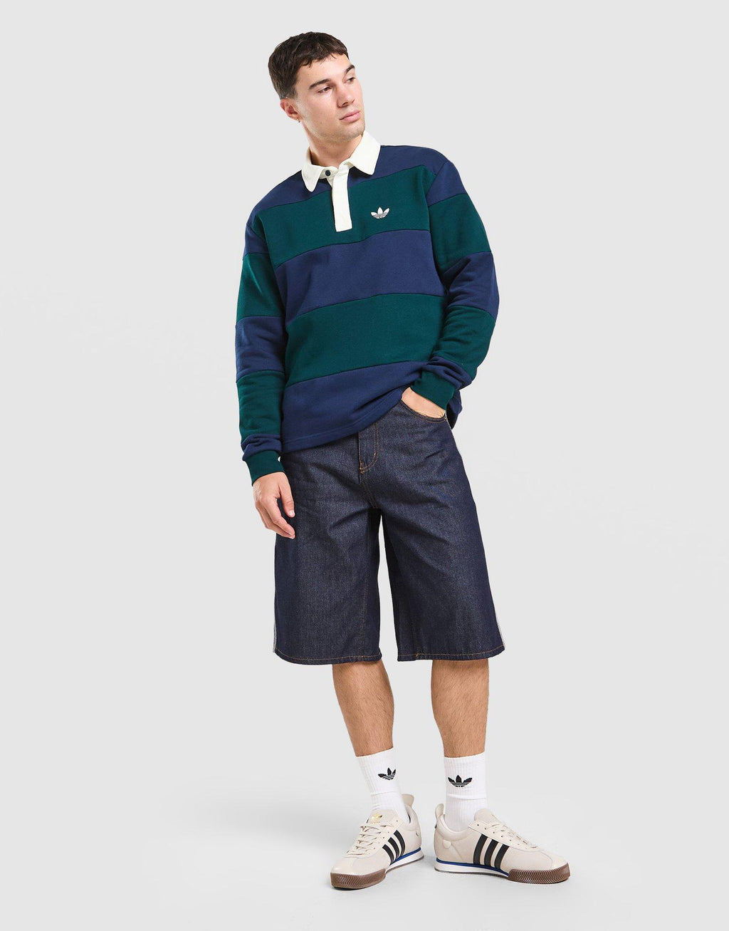 Long Sleeve Rugby Crew Sweatshirt