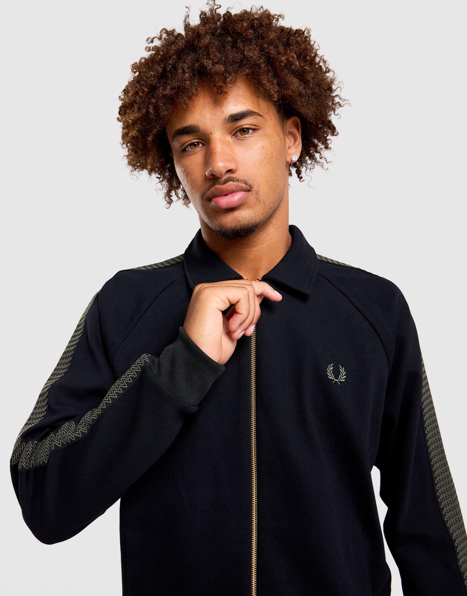 Black Fred Perry Full-Zip Track Top - JD Sports Australia