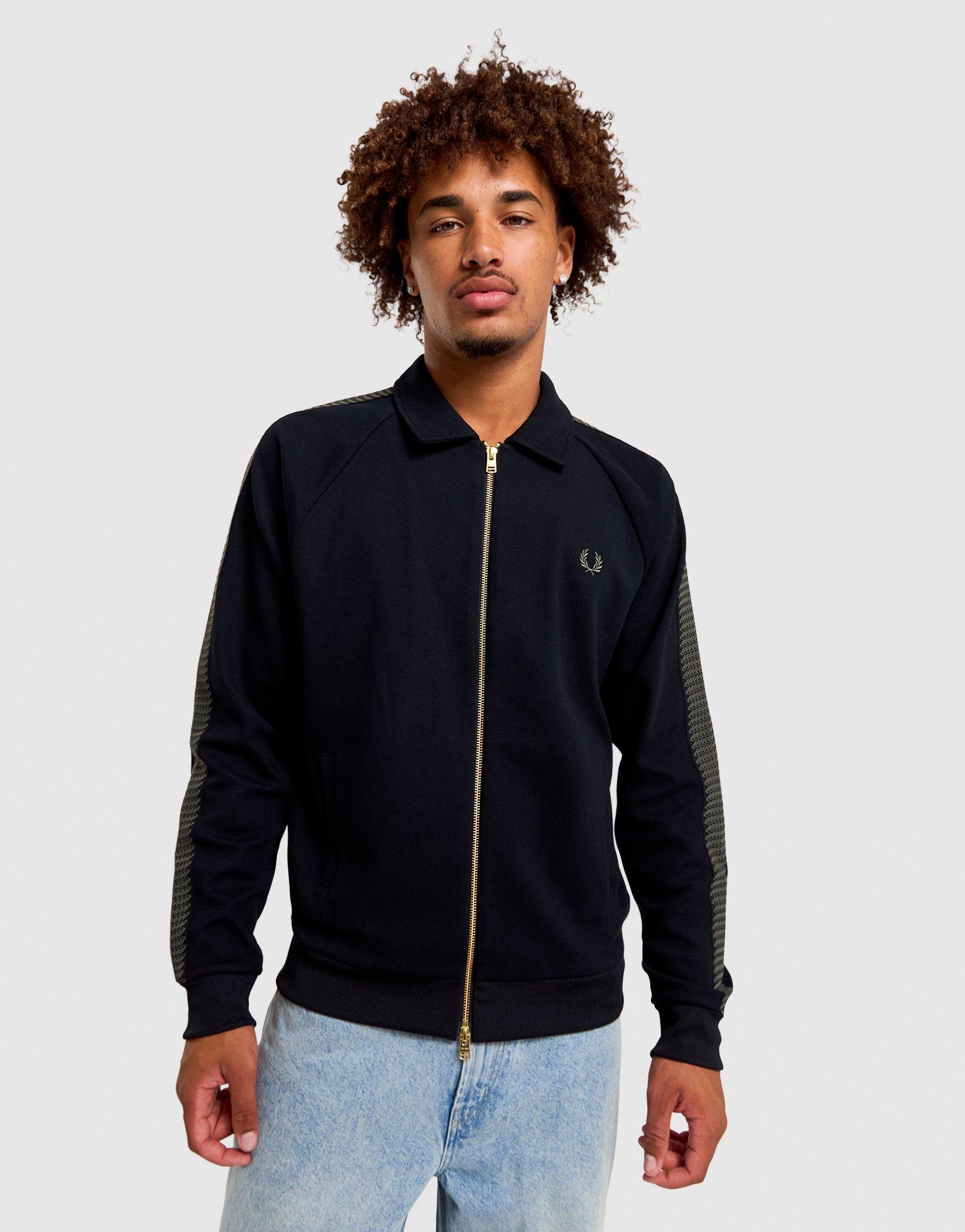 Black Fred Perry Full-Zip Track Top - JD Sports Australia