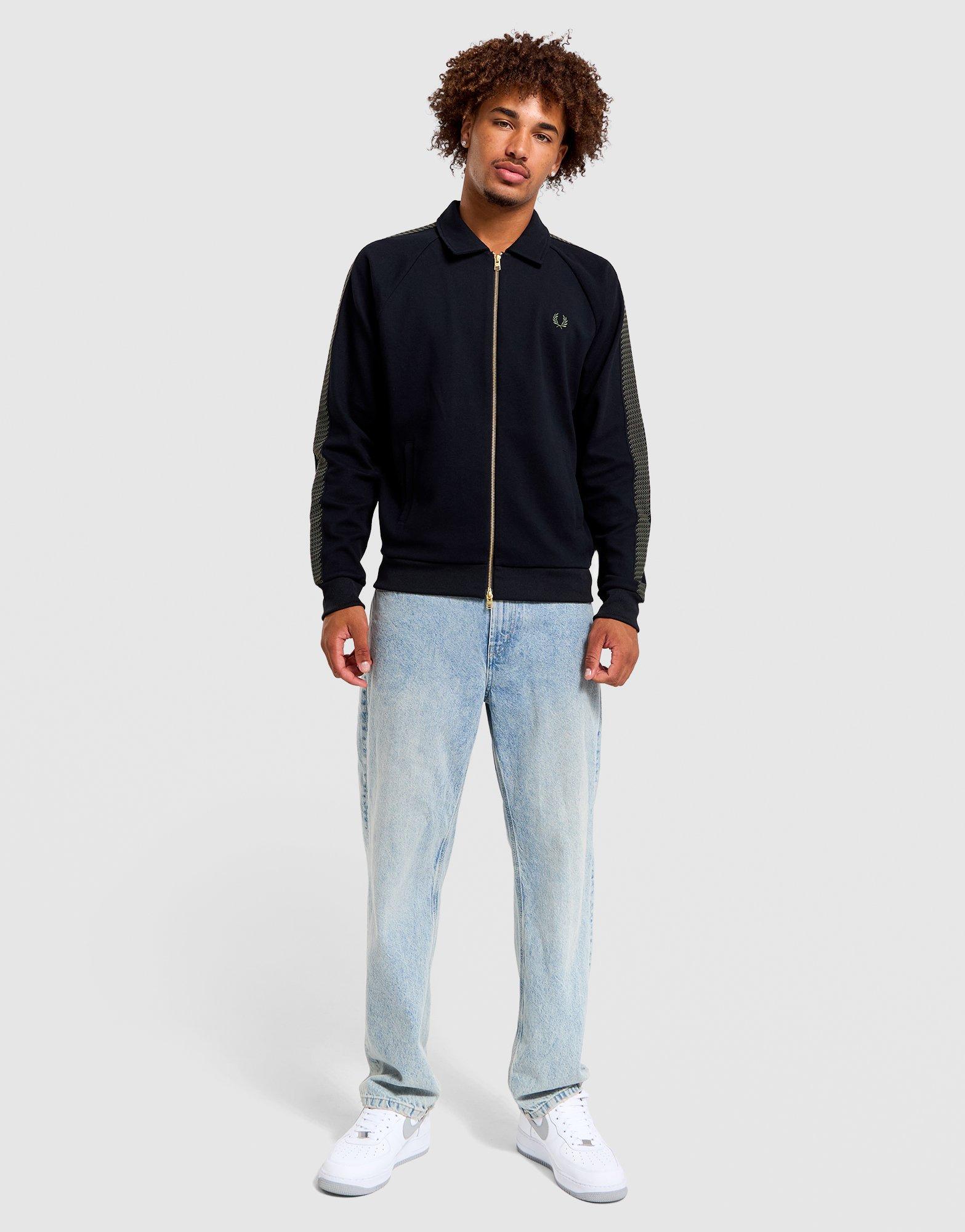 Black Fred Perry Full-Zip Track Top - JD Sports Australia